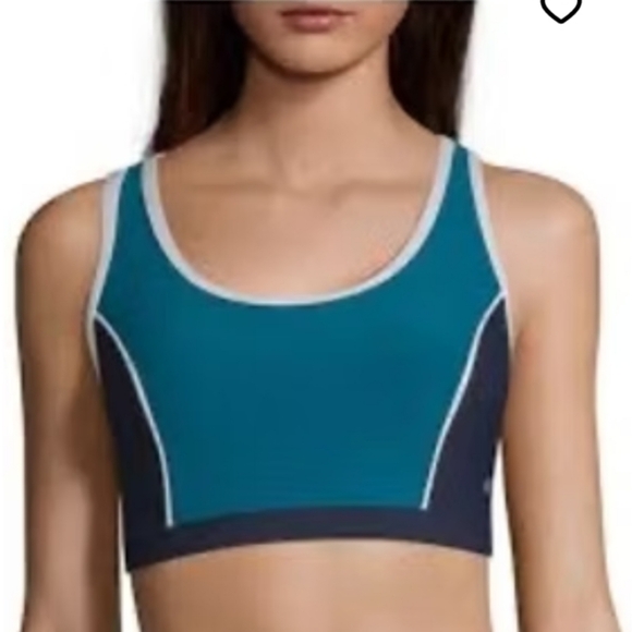 Xersion Women's Teal and Navy Sports Bra - Picture 2 of 11